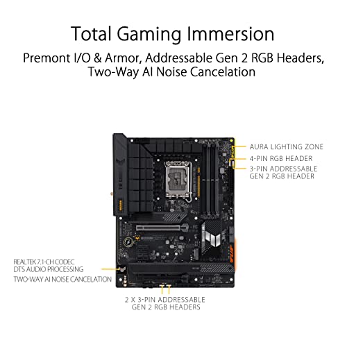 TUF GAMING H770-PRO WIFI Scheda madre Intel® H770 (LGA 1700) ATX, DDR5, PCIe 5.0, slot PCIe 4.0 M.2, 14+1 DrMOS, Intel® 2.5Gb Ethernet, DisplayPort, HDMI, USB 3.2 Gen 1 Type-C®, Aura Sync - Scheda madre - Immagine 3