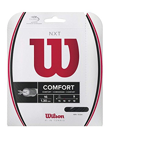 Wilson NXT 16 Gauge Black Color Multifilament Tennis String 8-Pack (8 Sets Per Order)