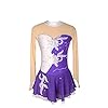 Meisjes Kunstschaatsen Jurk, Gymnastiek Maillots Schaatsen Concurrentie Kostuum Lange Mouwen Dans Kostuums Voor Meisje Volwassen FiveShops (Color : K, Grootte : S)