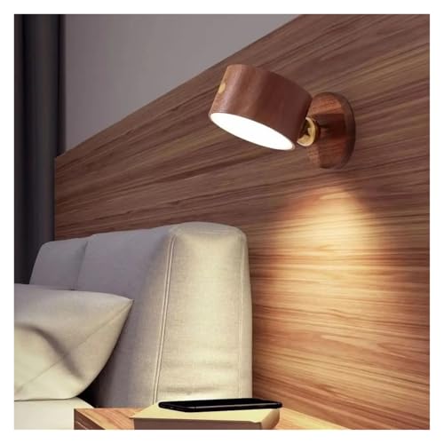 Aplique LED de madera con rotación 360 y luz táctil regulable 2
