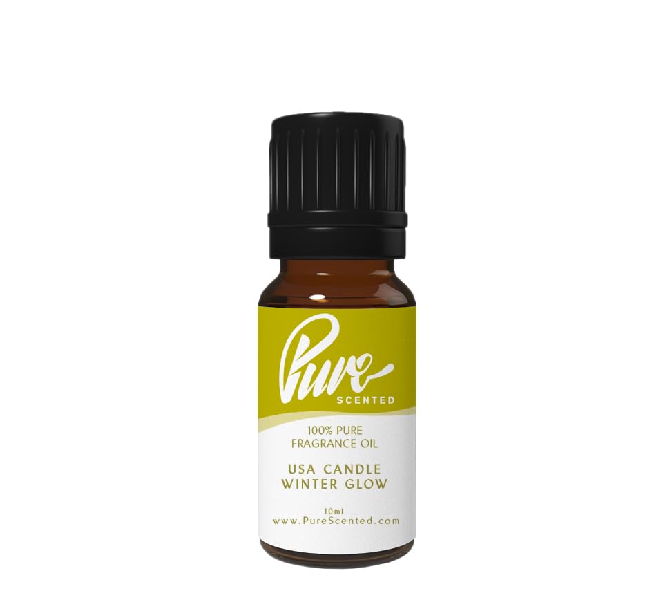 Pure Scented 10ml Fragrance Oils - 1 x 10ml Suitable for Candles, Soaps, Slime, Diffusers, Cosmetics, Wax Melts, Designer (1 x 10ml, USA Candle Winter Glow) — image 1