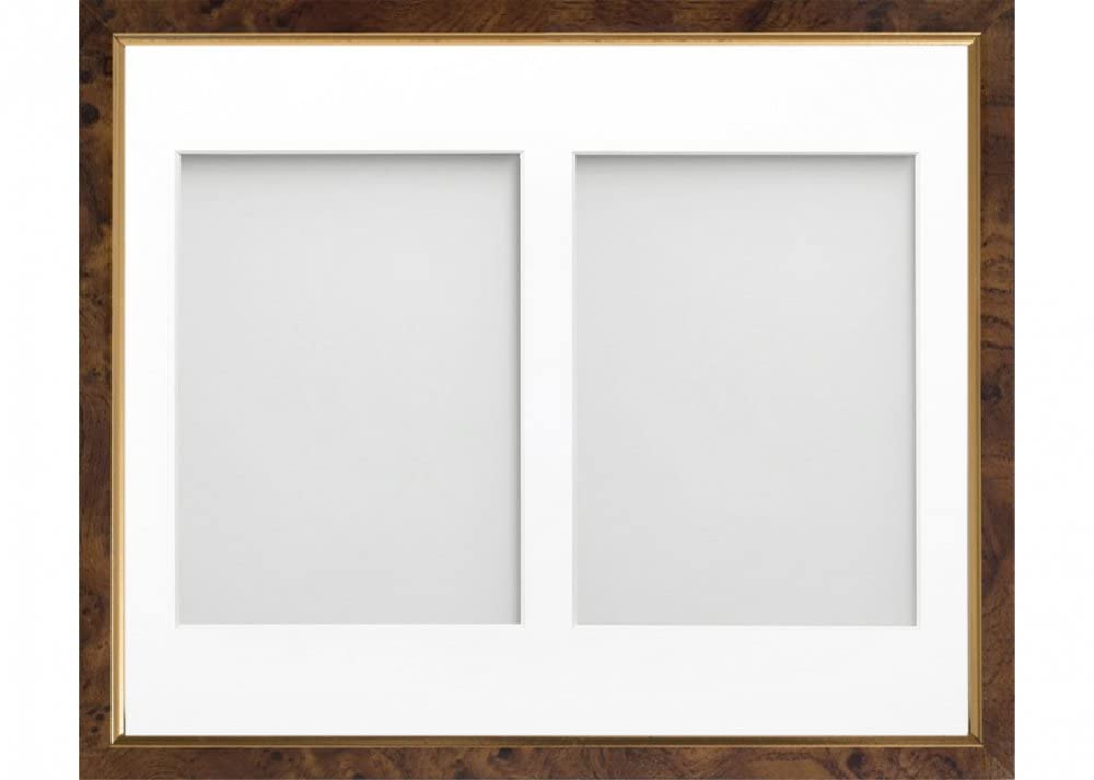 Frame Company Drayton Multi Aperture Photo Frame, Walnut, 12x10 for 7x5 inch (x2)