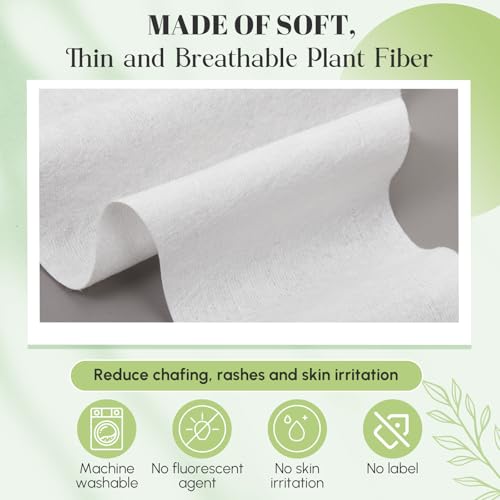 Image of Neer Tummy Liners for Sweat, White Thin Cotton Belly Pads