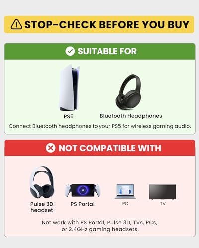 Image of Avantree C81-Gaming (2025 New) - USB C Bluetooth 5.3 Adapter for PS5 & Gaming Consoles with Low Latency & aptX-Adaptive, Wireless Audio Dongle Transmitter for Headphones & Earbuds