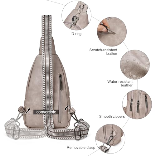 Image of cakang Womens Sling Bag Crossbody Bags for Women Vegan Leather Sling Backpack Daypack Fanny Pack Crossbody Purse Travel