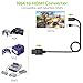 LiNKFOR N64 to HDMI Converter, 16:9/4:3 Conversion Mini Composite CVBS Audio Video Adapter Supports PAL/NTSC for N64/NGC/SNES