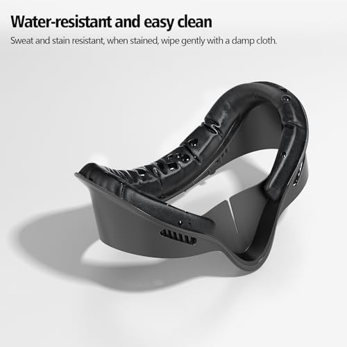 VZNEK Face Cover Pad for Oculus Quest 3S, Sweat-Proof PU Foam Cushion for Meta Quest 3S, Compatible with Oculus Quest 3S Original Spacer (for Quest 3S) — view 3