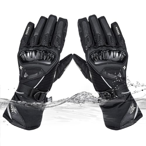 Guantes de invierno impermeables, agarre antideslizante engrosado a prueba de viento, guantes ergonómicos y cálidos con pantalla táctil, accesorios para exteriores, equipo de protección para hombres y