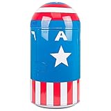 Marvel Comics Captain America Vintage Uniform Pattern Thermoelectric Cooler Mini Fridge, red/White/B