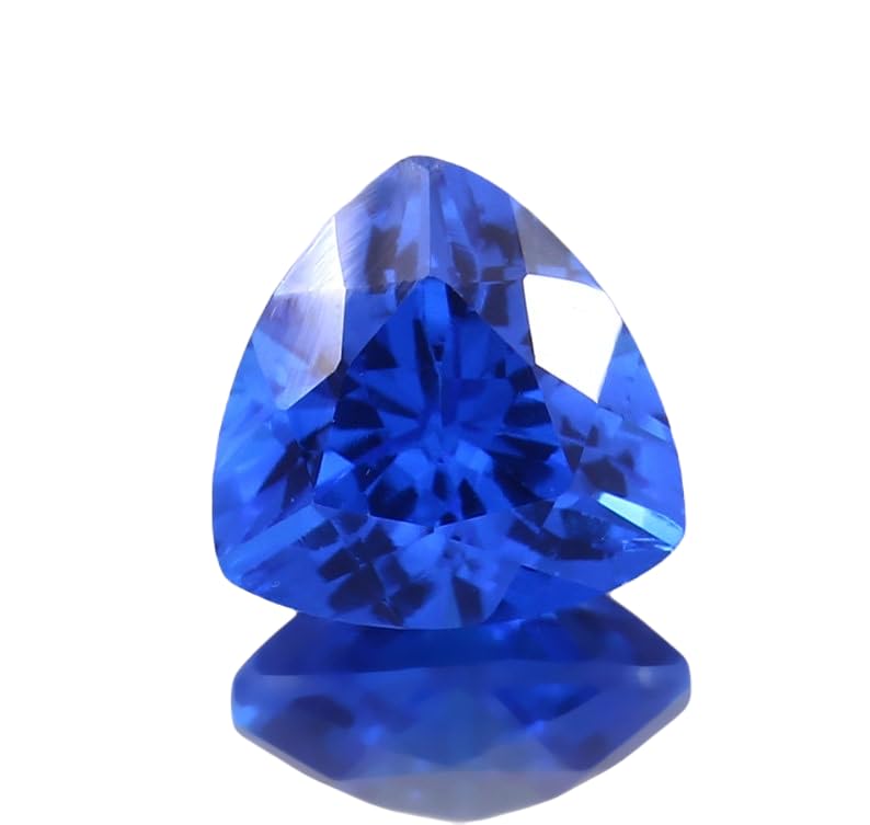 Saphir bleu naturel trillion 10mm : finissez vos bijoux faits main avec éclat