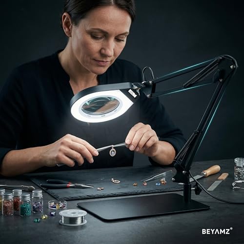 Lampe loupe avec support et pince LED variable 5X - 3