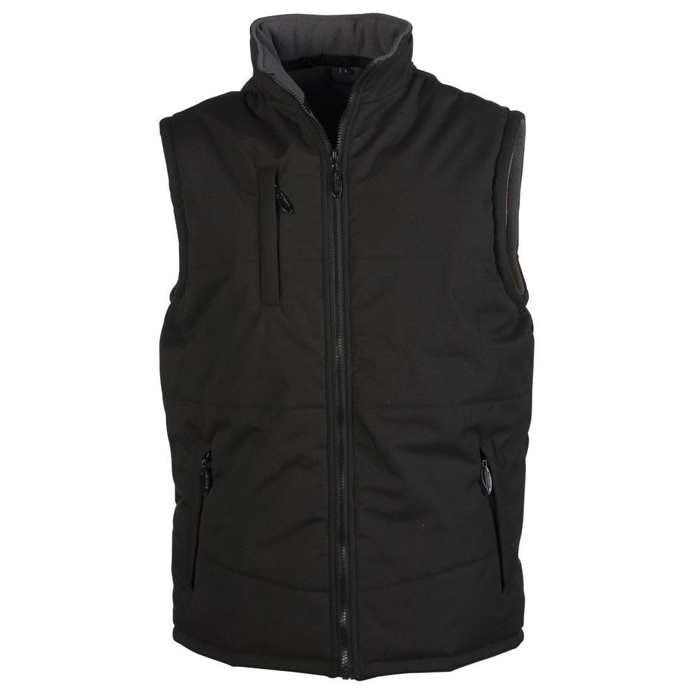 Chaleco sin mangas acolchado y polar negro medium
