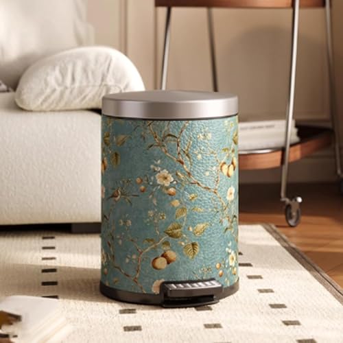 Amazon.com: Elegant Blue PU Leather Trash Can - 10L Antique Style