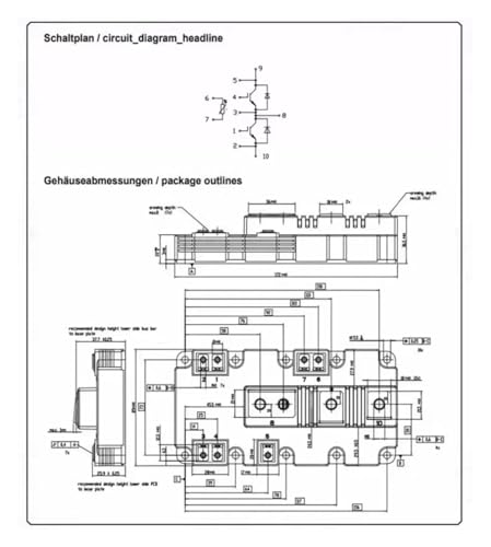 Module d'alimentation FF650R17IE4 pour variateur de vitesse 1700V - 3