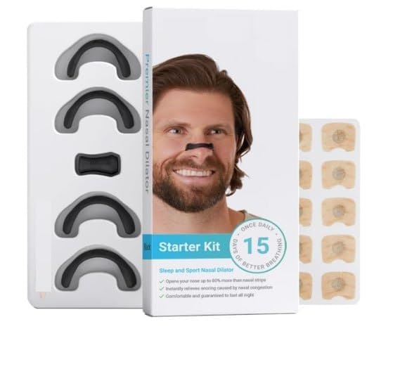 DNRA Breathing Nasal Strip Starter Kit (15 Count, Multi) - Boost Oxygen Intake, Reduce Snoring, Improve Sleep Quality - Sweat Resistant, Skin Safe Nasal Strips - Extra Strength Snoring Solution Sugar Control Acupressure (Sticker - 15)-image-49