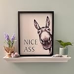 Heiple Framed Bathroom Art Bathroom Wall Decor Farmhouse Home Bathroom Decor Sets Vintage Funny Wall Art Bathroom Signs (Black, 11"x14") - Image 3