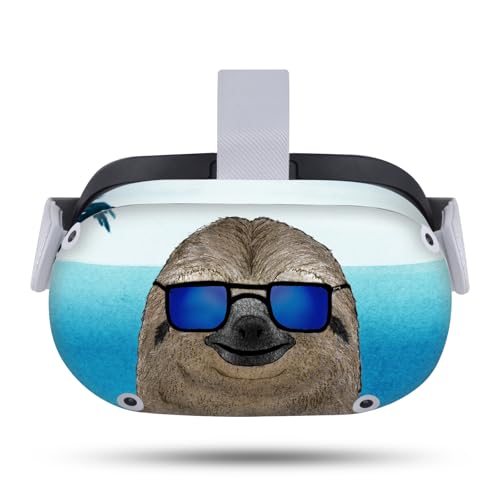 Head Case Designs Officially Licensed Barruf Sloth in Summer Art Mix Vinyl Sticker Skin Decal Cover Compatible with Meta Quest 2