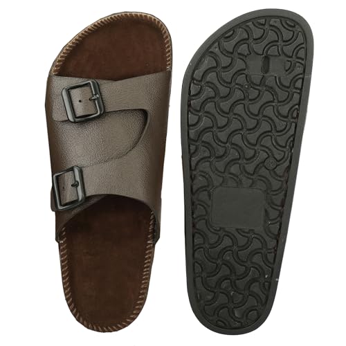 Image of Leatherful Men's premium leather slipper | Genuine Leather upper | Suede Leather Insole | PU sole | Stylish flip flop for men |