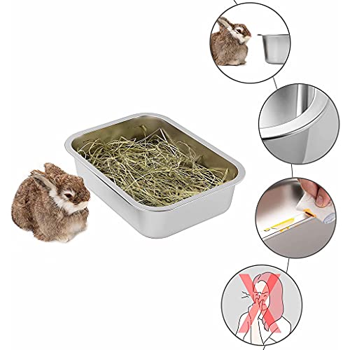Arenero de acero inoxidable para gatos y pequeños animales miniatura 5