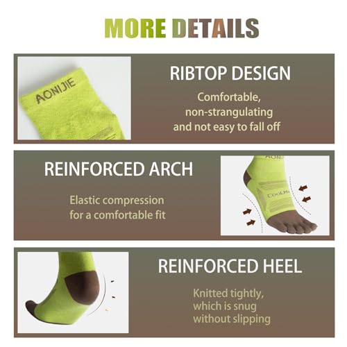 Image of Toe Socks Cool-max Running Socks for Men Women 3 Pairs Athletic Breathable Five Finger Socks