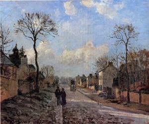 Peinture à l'huile Pissarro : sublimez votre salon avec A Road in Louveciennes