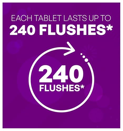 Image of Kitchen Lavender Toilet Cleaner Blocks Pack of 50 | Drop-In Toilet Tank Tablets | Purple Water Effect, Fights Stains, Whitens Bowl | Long Lasting Cleaning Action (Pack of 50)