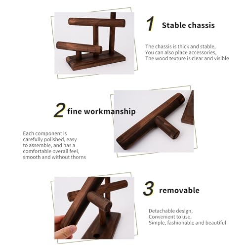Présentoir en bois naturel durable avec support stable pour bijoux - 6
