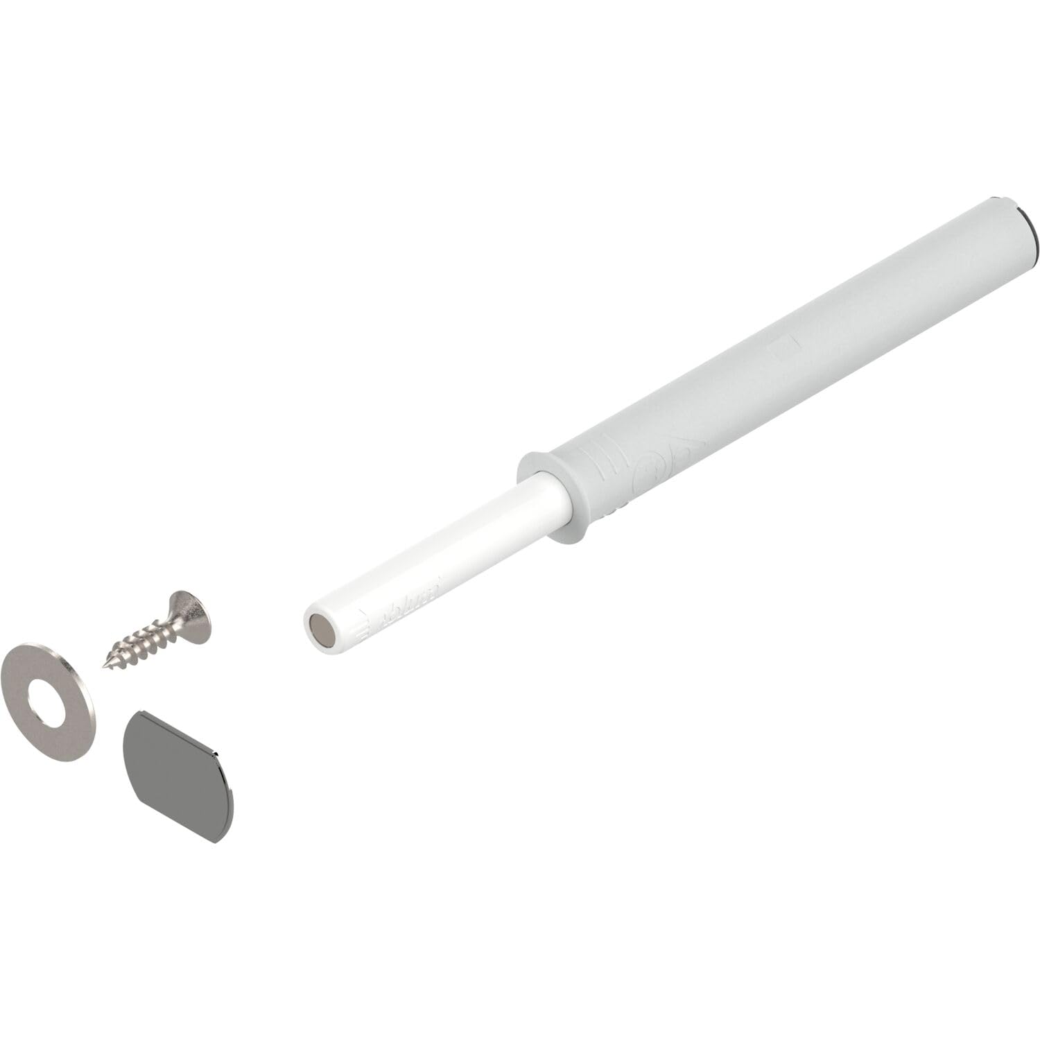 Blum 6484096 Tip On Fitting Long for Drilling Doors with Magnet Silk White / 956A1004-W