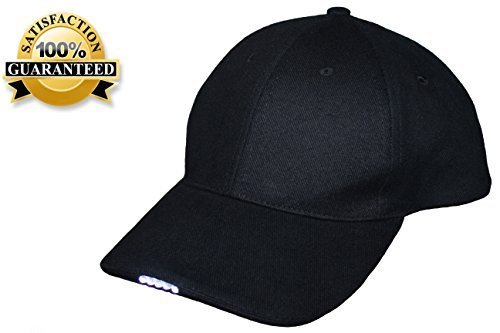 Northern Outback 5 LED Light Baseball Cap Hat - Best Hands Free Solution - Camping - Hiking - Walking - Jogging - Plumbing - Auto Mechanics - High Beam Lights - Batteries Included!