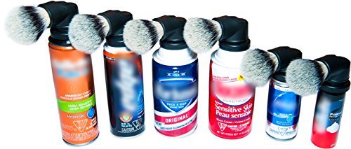 LEGACY SHAVE Evolution Shave Brush for Wet Shave, Attach to Most Shaving Cream & Gel Cans. Offers a Smooth Refreshing Shave Experience with Any Razor Type, Safety Straight Double Edge for Men & Women