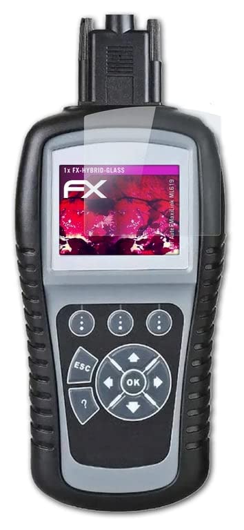 atFoliX Plastic Glass Protective Film Compatible with Autel MaxiLink ML619 Glass Protector, 9H Hybrid-Glass FX Glass Screen Protector of Plastic