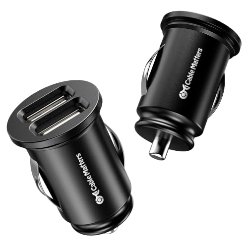Cable Matters 2-Pack 10W 2A Flush Mount Mini Dual USB Car Charger
