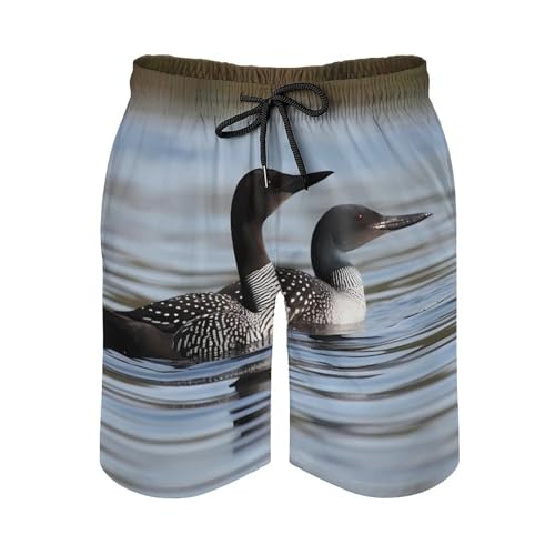 Loon Birds Mens Swim Trunks Quick Dry Hawaii Bathing Suit Board Shorts with Mesh Lining-2