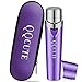 QQcute Facial Hair Removal for Women, Waterproof Facial Hair Remover Women's Painless Peach Fuzz Trimmer Shaver for Face Upper Lip Chin Cheeks, Replaceable Blade - Purple