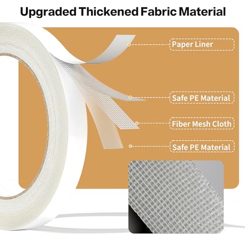 Image of Double Sided Tape for Clothes, 1 /2 Inch x 40 FT, Hem Tape for Pants | Hemming Tape, No Sewing, No Ironing, Strong Adhesive, For Pants Dress Curtains Jeans Clothing Fabric Arts