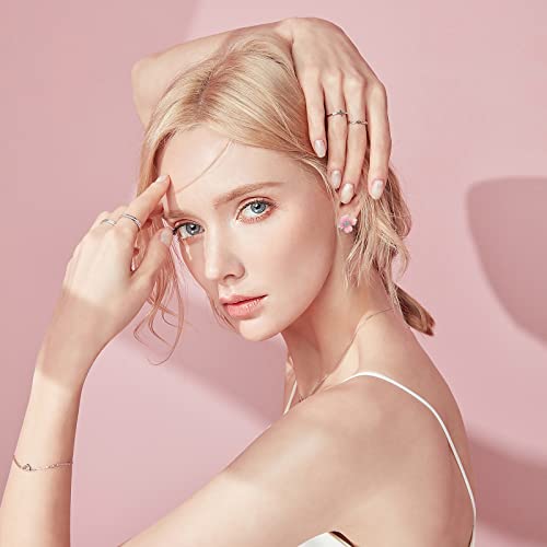 Nuokun Clip On Earrings Women, Gold Earrings For Sensitive Ears, Fashion Women's Earrings Jewelry Birthday Gift For Wife Grandma Daughter Girls On Christmas Thanksgiving (White Gold Cherry Blossom Earrings) #TOP1