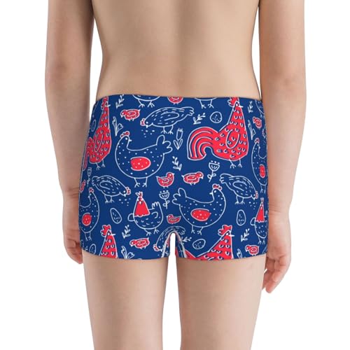 Boys' Cotton Boxer Brief Soft Underwear-Chicken And Rooster3