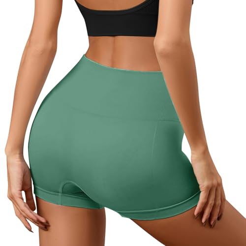 Vexuqedy Pantalones de equitación para mujer, pantalones cortos de deporte sin costuras, pantalones cortos de cintura alta, mallas de compresión, para levantamiento de glúteos, pantalones de deporte