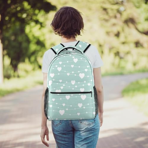 Sac à dos fille multicolore avec cœur, le cadeau idéal - 6