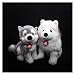 2pcs Samoyed Samoyed Jouets en Peluche 28cm Husky Sibérien Teddy Teddy Toys 25cm Dog Simulation Chiot est du Jouet en Peluche pour Enfants Yuechuang