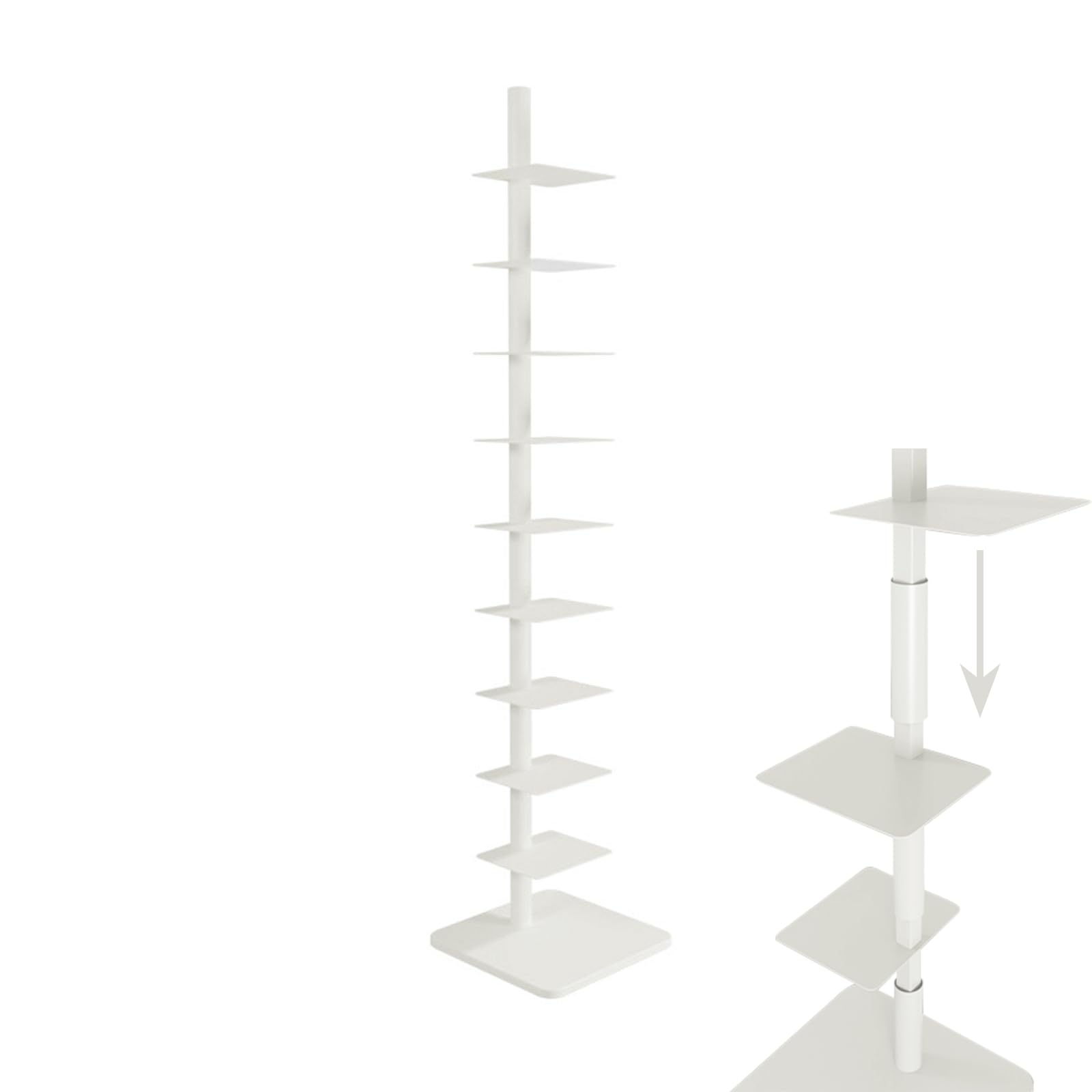 ブックシェルフ Amazon.co.jp: ブックタワー 本棚 大容量 スリム 鉄製の本棚