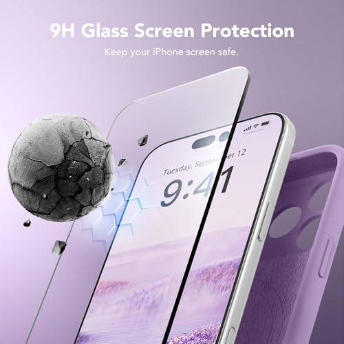Image of Magnetic for iPhone 17 Pro Max Case, Compatible with MagSafe, [Full Camera Protection][Screen Protector] Silicone Shockproof Protective Phone Case for iPhone 17 Pro Max 6.9 inch, Light Purple