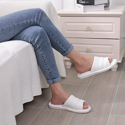 Image of shevalues Summer House Slippers for Women Men Breathable Waffle Indoor Slippers Slip-on Open Toe Home Shoes