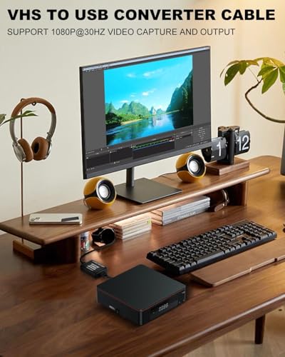 image for Oassuose VHS to Digital Converter,USB-A/USB-C Video 1080P Capture Card