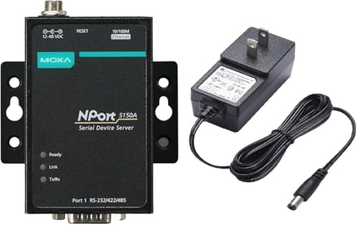 Image of NPort 5150A /US - 1 Port Device Server, 10 /100M Ethernet, RS-232 /422 /485, DB9 Male (Adapter Included)
