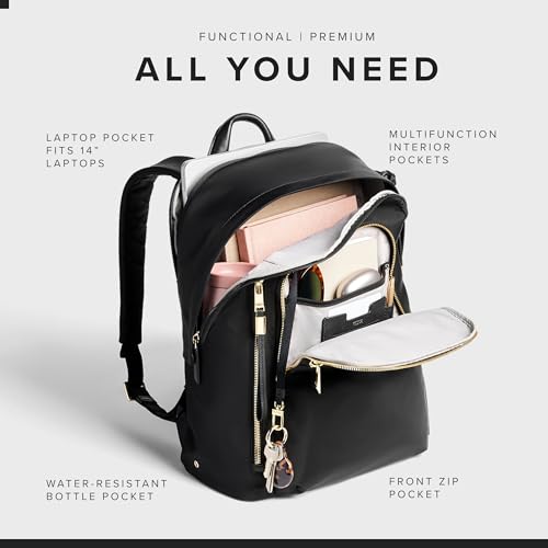 Mochila TUMI Voyageur para portátil, 14", Negra y dorada miniatura 3
