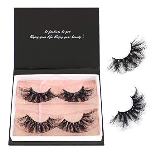 JIMIRE 25mm Mink Lashes Full Volume Dramatic Lashes Cruelty-free 3D Siberian Mink False Eyelashes 2 Styles (2 Pairs)