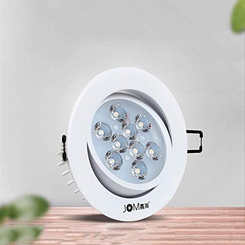 Okluck Ultra-Thin 9W Led Panel Ceiling Light Modern White Aluminum Anti-Glare Downlight Floodlight Illumination For Commercial Home Illumination Baffle Trim (Color : 6000K White Light) #TOP1