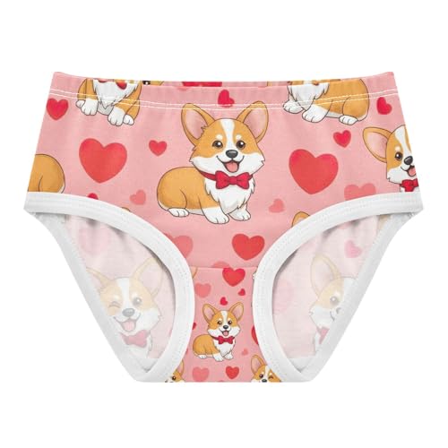 Toddler Girl Panties, Cute Dogs Red Bow Ties Girls Cotton Underwear, 2–8 Years - Main Image
