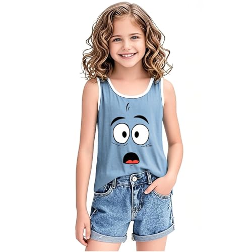 wodceeke Toddler Boys Girls Tank Tops Kids Cute Cartoon Sleeveless Shirts Summer Casual Workout Sports Vest3